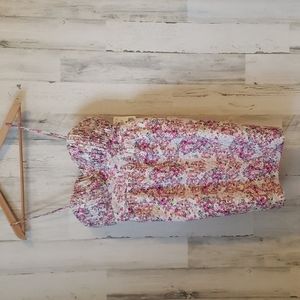 Forever 21 Boutique mini floral cottagecore  pleated top empire waist minidress